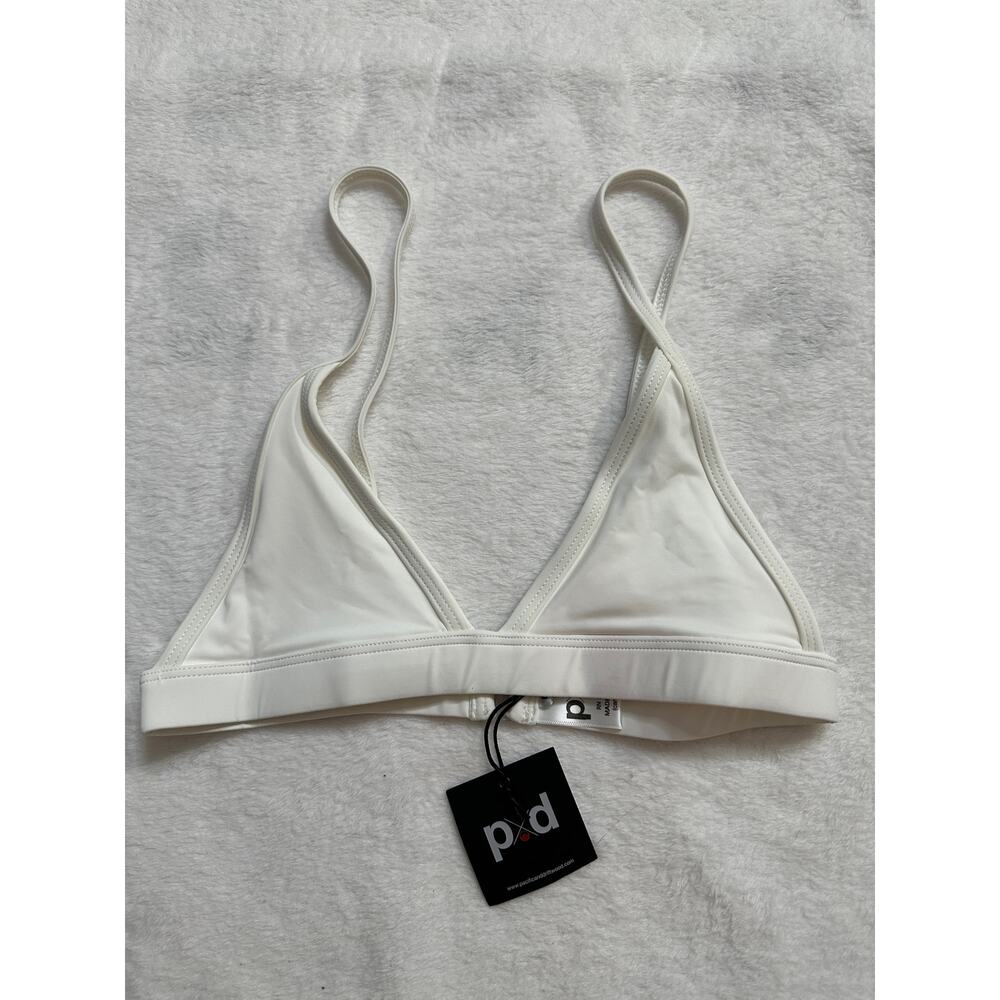 Pacific & Driftwood Drifter Bikini Top White Womans Medium NWT